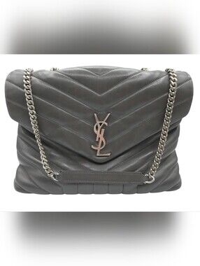 Saint Laurent Quilted Chevron Leather Shoulder Bag